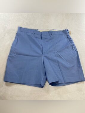 Simpsons Hunt Club Men's 36 Blue Flat Front Golf Chino Shorts 70s 1978 Vintage